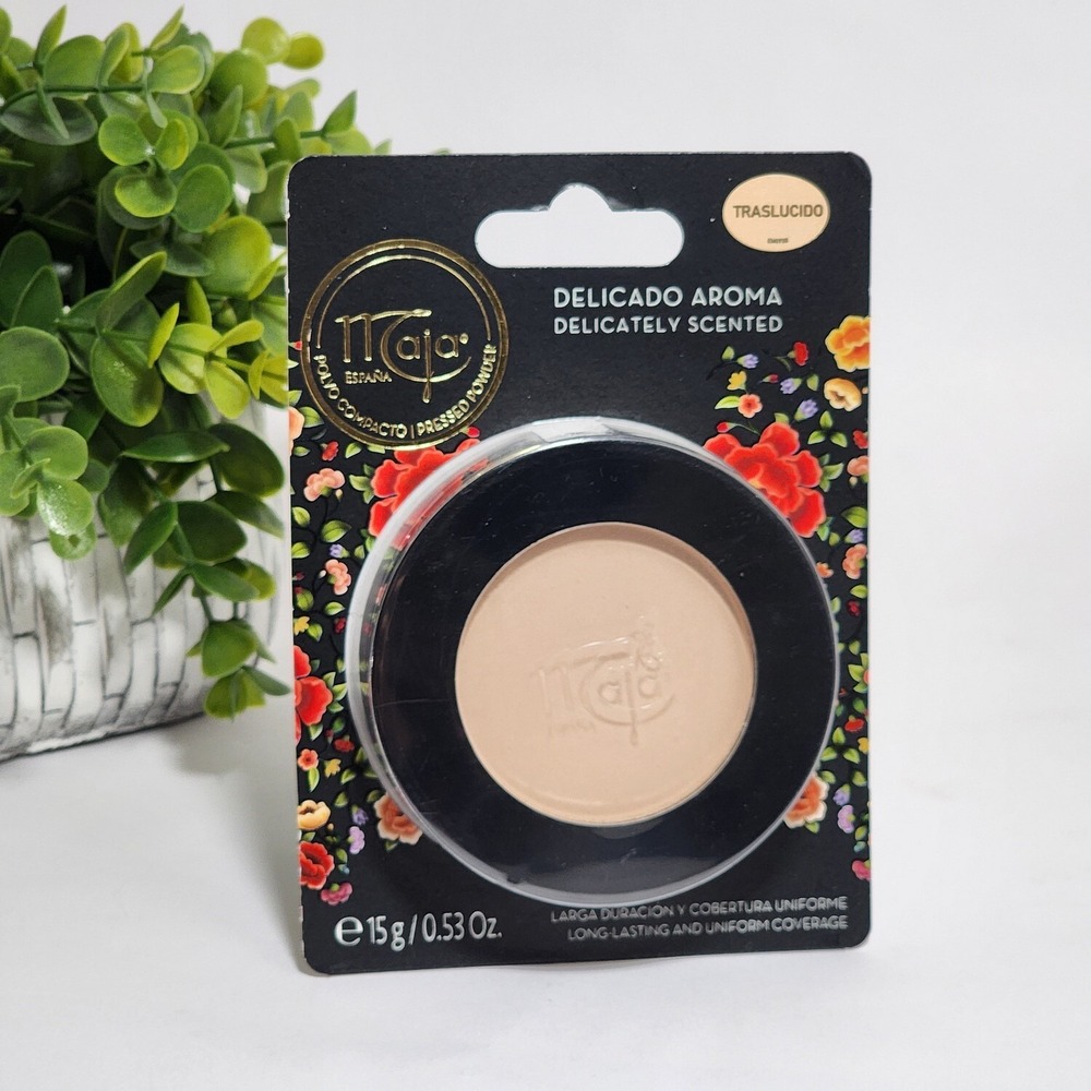 Maja Traslucido Pressed Powder with Mirror Polvo Compacto 0.53 oz 15g New